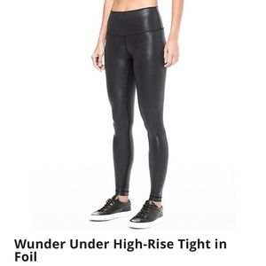 Lululemon faux leather shiny black leggings